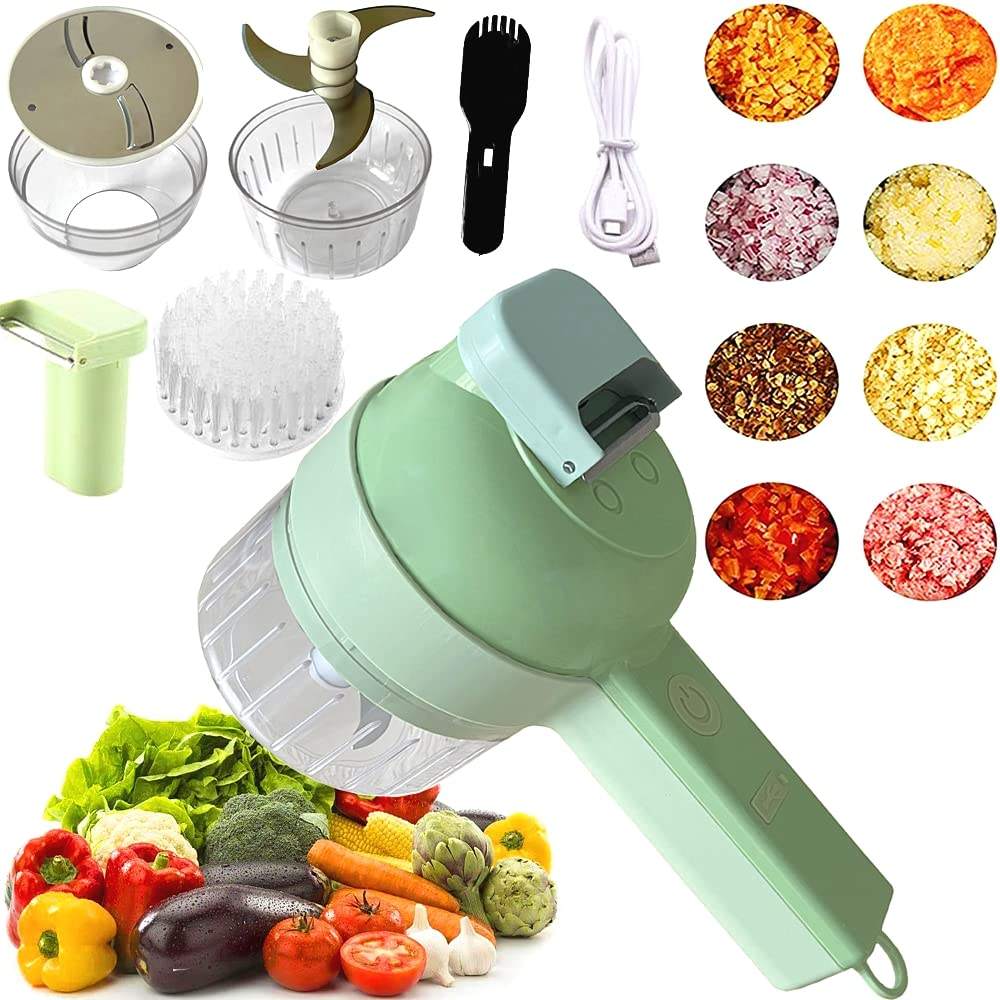 4 in 1 Portable Electric Vegetable Cutter Set
