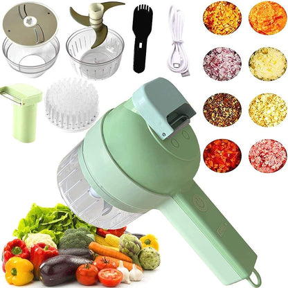 4 in 1 Portable Electric Vegetable Cutter Set