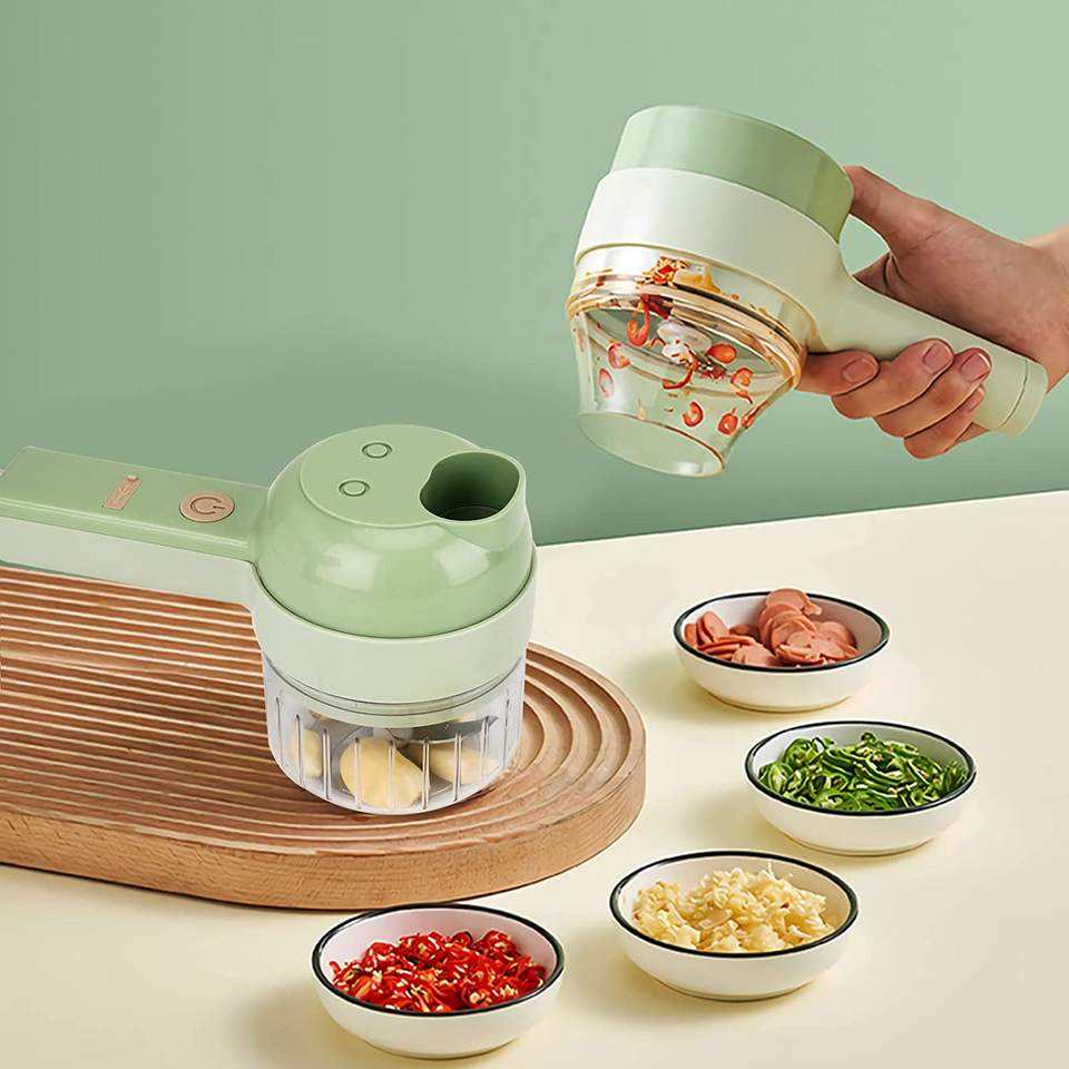 4 in 1 Portable Electric Vegetable Cutter Set