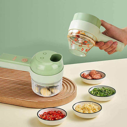 4 in 1 Portable Electric Vegetable Cutter Set