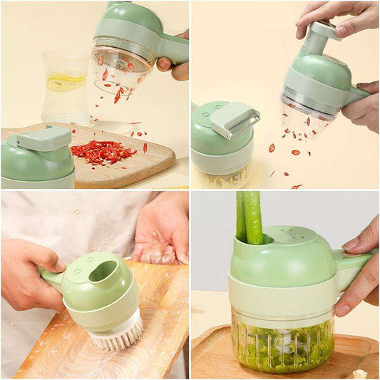 4 in 1 Portable Electric Vegetable Cutter Set